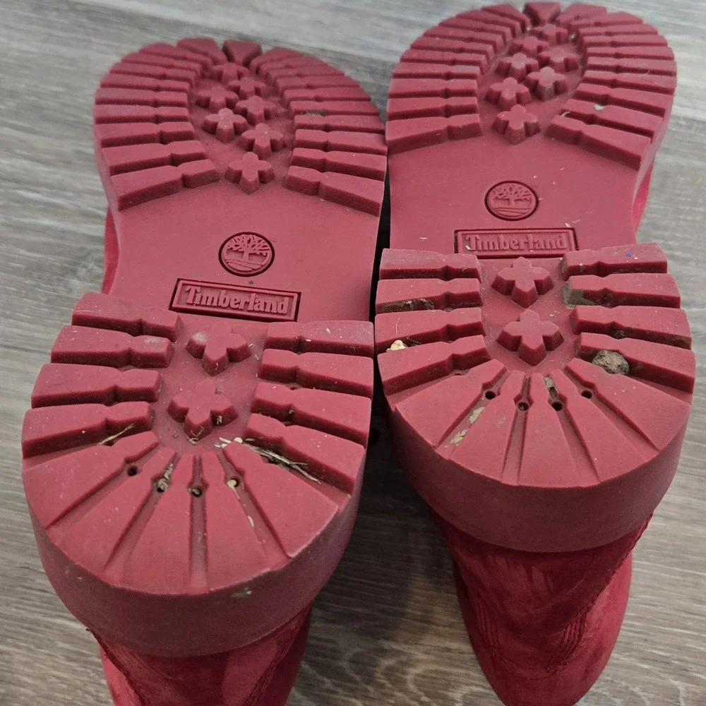 Timberland Boots‎ 6 inch Premium Red Waterproof Kids Youth Juniors Boys Size 2.5